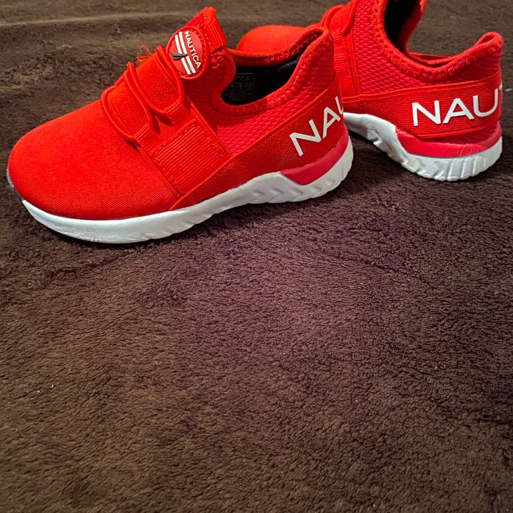 Kids Nautica sneakers size 7 color Red